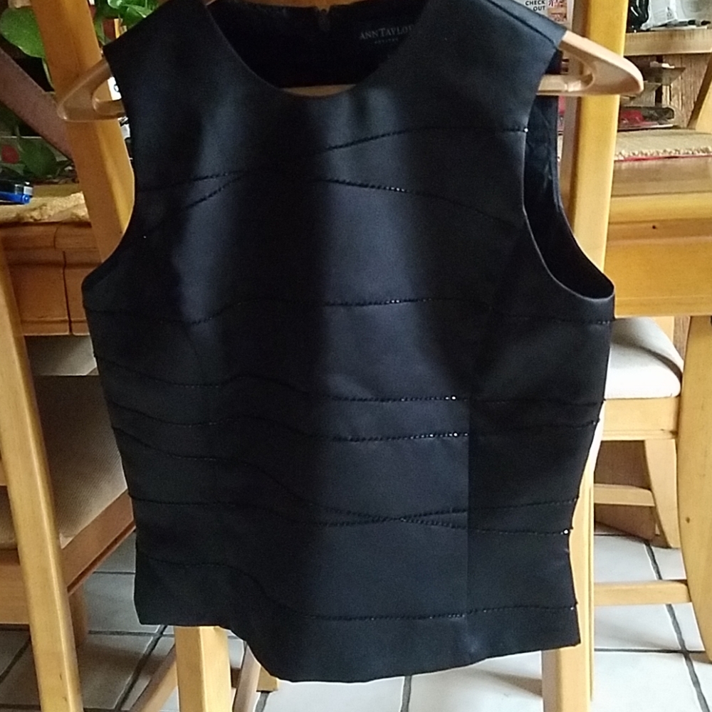 Ann Taylor Beaded Sleeveless Top